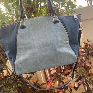 Coach Blue Denim Shoulder Bag